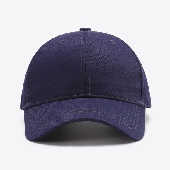 Plain Adjustable Cotton Baseball Cap - Picture 1 of 16